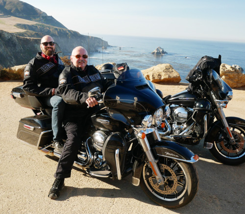 2016, als ich mit dem Sohn auf einer Harley in Kalifornien unterwegs war.